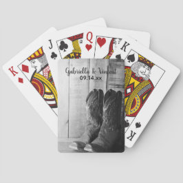 Baraja De Cartas Un vaquero rústico bota el país Boda occidental