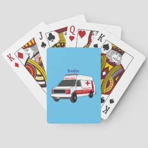 Baraja De Cartas Una ambulancia roja curada van personalizado