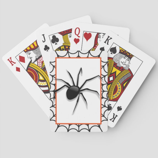 Baraja De Cartas Una araña y su web (Reverso)
