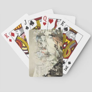 Baraja De Cartas Una audiencia que mira un juego, c.1785 (la pluma