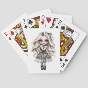 Baraja De Cartas Una colección de diseño de Halloween de una niña l