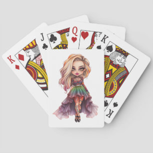 Baraja De Cartas Una Colección de Diseños de Halloween de una Chica