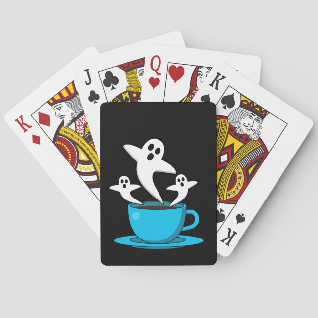 Baraja De Cartas Una copa de café para fumar fantasma (Reverso)