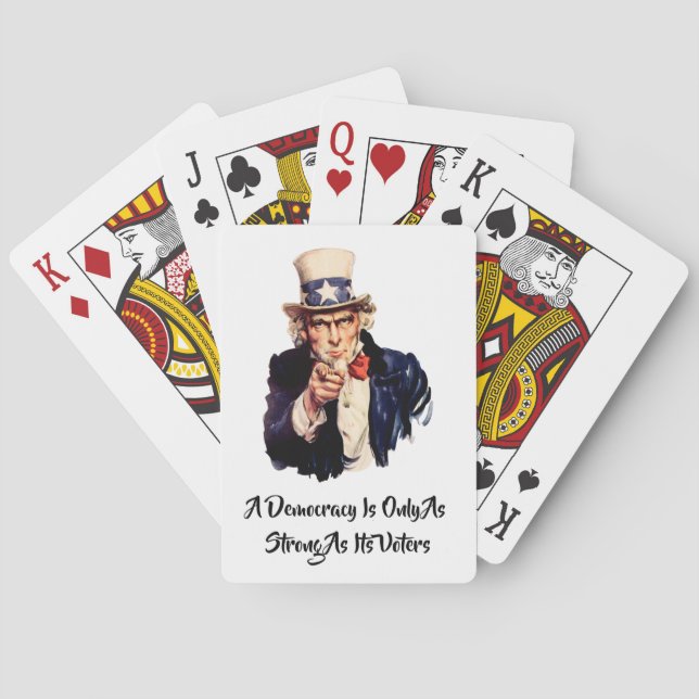 Baraja De Cartas Una democracia es tan fuerte como sus votantes (Reverso)