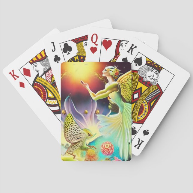 Baraja De Cartas Una época de pintura de aceite recompensas (Reverso)