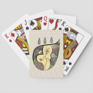 Baraja De Cartas Una flor dentro de las tarjetas de reproducción cl
