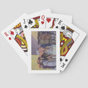 Baraja De Cartas Una mañana en Tattersall's (aceite sobre lienzo)