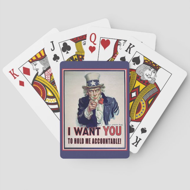 Baraja De Cartas Una mano para el tío Sam (Reverso)