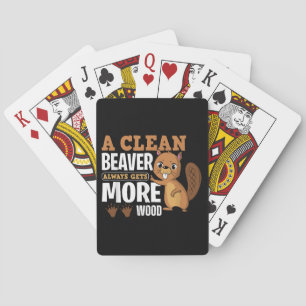 Baraja De Cartas Una nutria limpia siempre consigue más madera cita