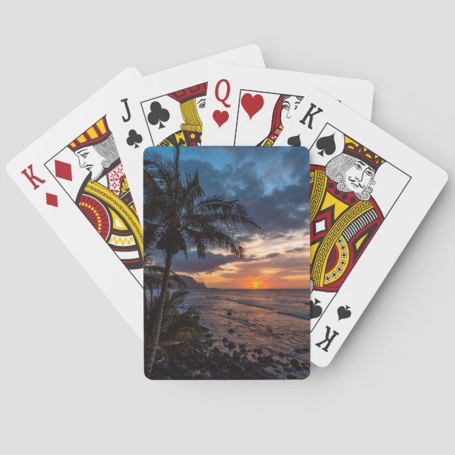 Baraja De Cartas Una puesta de sol hermosa (Reverso)