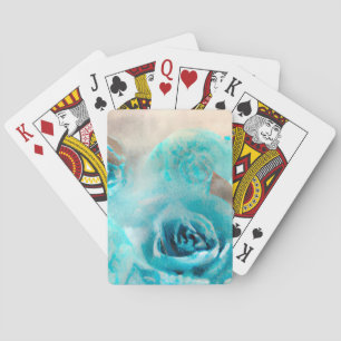 Baraja De Cartas Una Serie de Diseño de Efímera Shabby Chic Azul 7