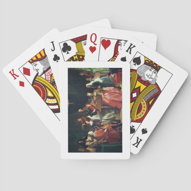 Baraja De Cartas Una tarde musical (aceite en lona) (Reverso)