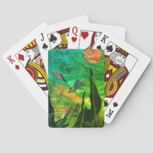 Baraja De Cartas Una vista de cerca de mundos de fantasía y sus lun