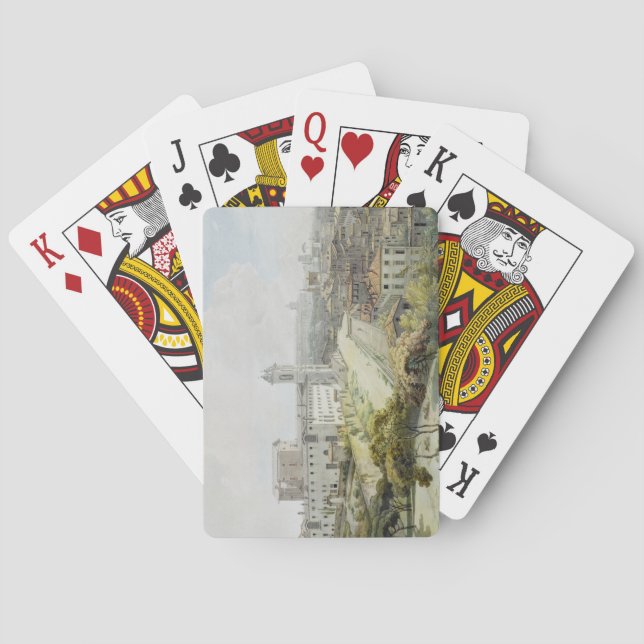 Baraja De Cartas Una vista de Roma tomada del Pincio, 1776 (w/c ov (Reverso)