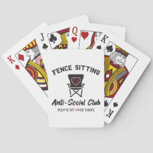 Baraja De Cartas Unas vallas divertidas sentadas anti club social B