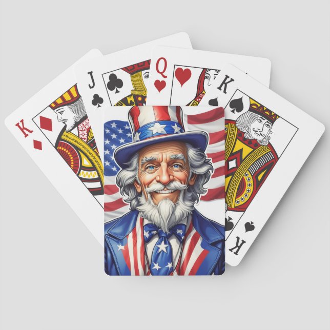 Baraja De Cartas Uncle Sam USA (Reverso)
