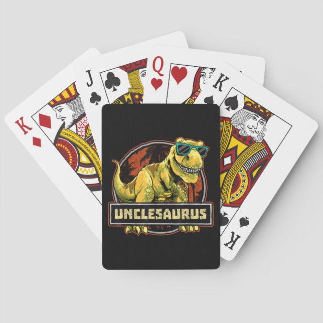 Baraja De Cartas Unclesaurus T rex Uncle Saurus Dinosaur (Reverso)