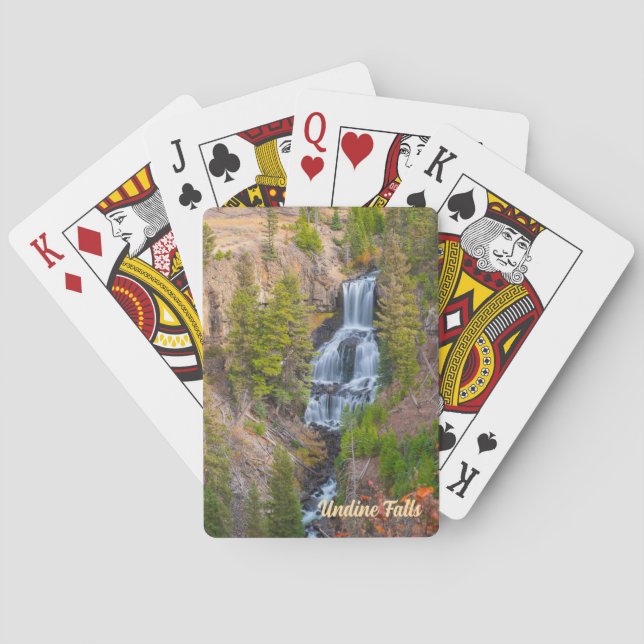Baraja De Cartas Undine Falls Lava Creek Yellowstone National Park (Reverso)