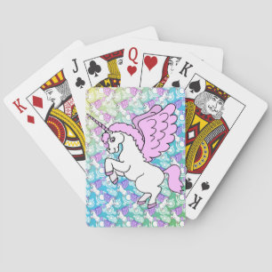 Baraja De Cartas Unicornio blanco y rosa