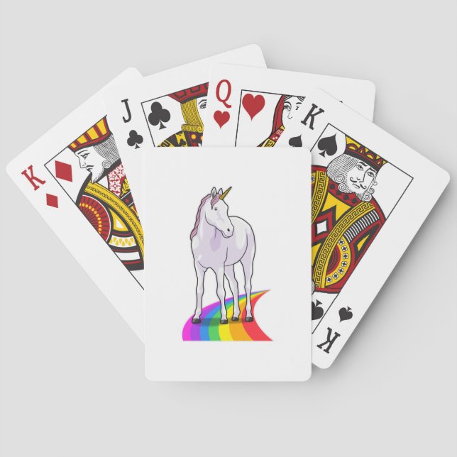 Baraja De Cartas Unicornio con arcoiris (Reverso)
