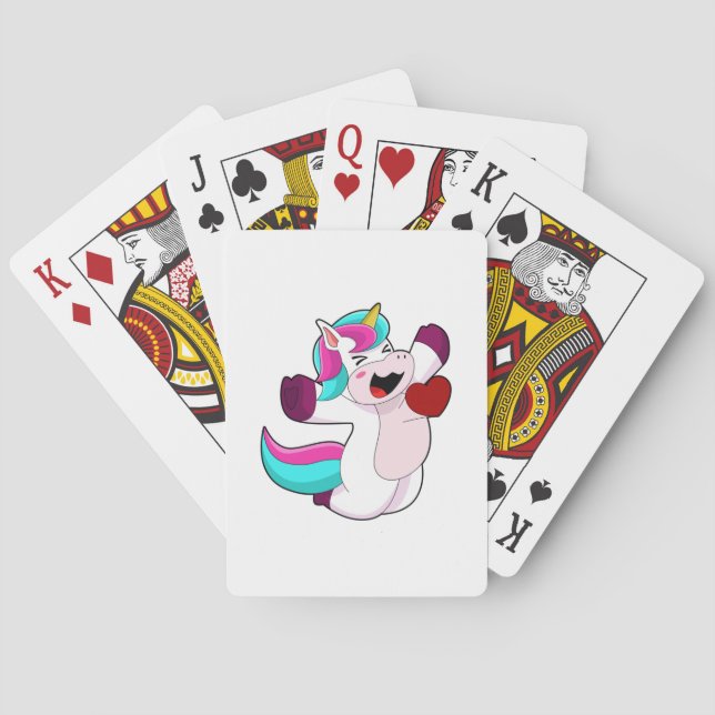 Baraja De Cartas Unicornio con corazón (Reverso)