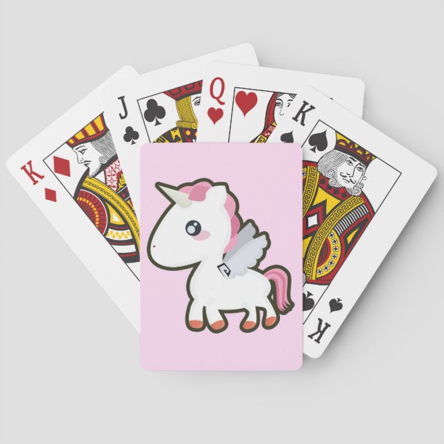 Baraja De Cartas Unicornio de Kawaii (Reverso)