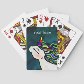 Baraja De Cartas Unicornio espacial intergaláctico personalizado