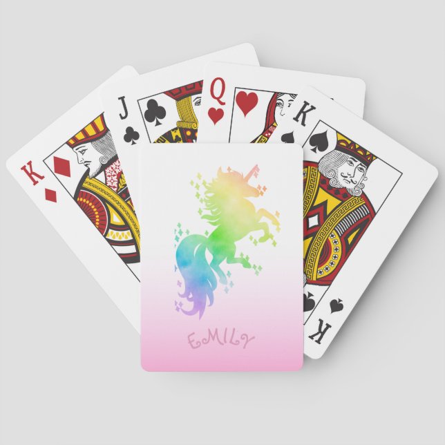 Baraja De Cartas Unicornio mágico (Reverso)