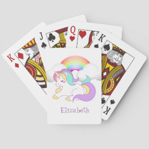 Baraja De Cartas Unicornio mágico, arcoiris - Personalizado