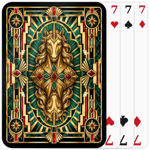 Baraja De Cartas Unicornio, mítico Art Deco