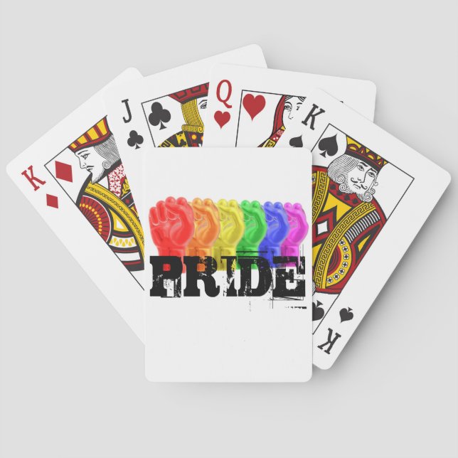Baraja De Cartas unidad del orgullo 3D (Reverso)