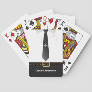 Baraja De Cartas Uniforme de Piloto Personalizado Aviador