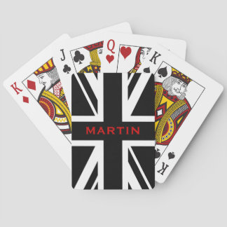 Baraja De Cartas Unión Jack ~ Blanco y negro