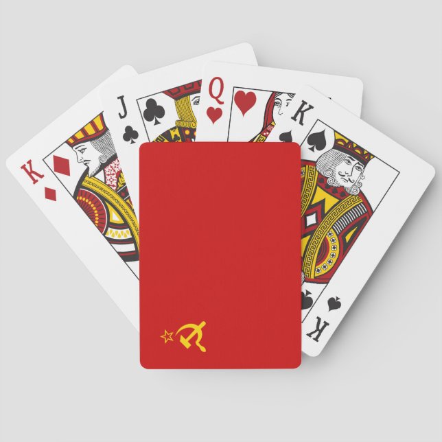 Baraja De Cartas Unión Soviética (URSS) (Martillo y esquisto comuni (Reverso)