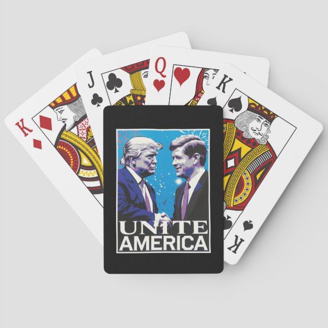 Baraja De Cartas Unir icono americano Trump  (Reverso)
