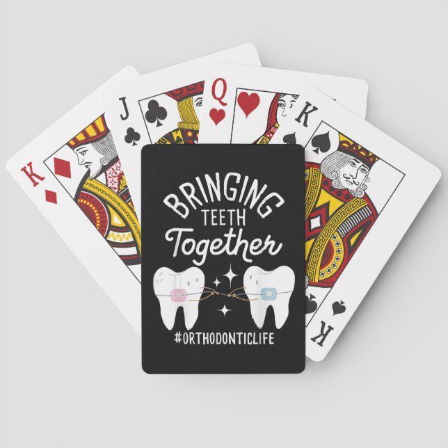 Baraja De Cartas Unir los dientes - Ortodoncista (Reverso)