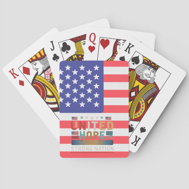 Baraja De Cartas "United Hope Strong Nation." (Reverso)