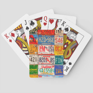 Baraja De Cartas United States License Plates Art America