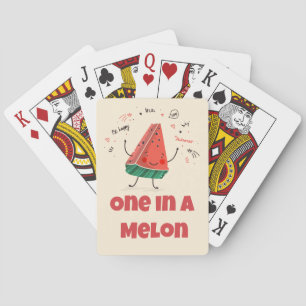 Baraja De Cartas Uno en un melón - Diseño de tarjetas para jugar a 