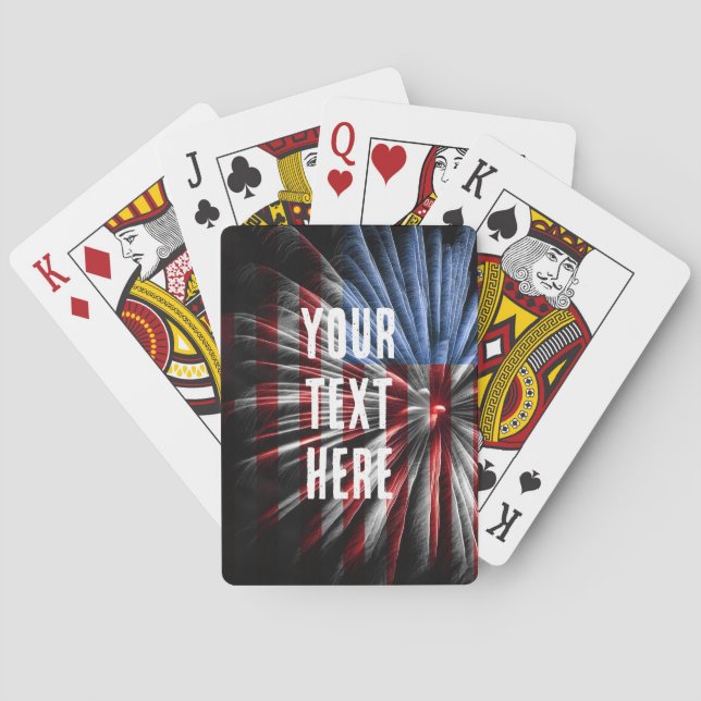 BARAJA DE CARTAS US FLAG FIREWORKS (Reverso)