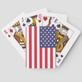Baraja De Cartas USA Flag Patriotic American Red White Blue