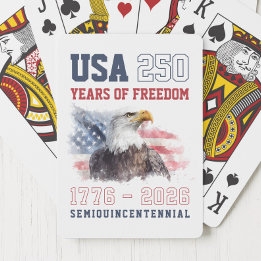 Baraja De Cartas USA Rojo Blanco y Azul 250 Aniversario de América