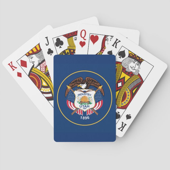 Baraja De Cartas Utah The Beehive State Utahns US Flag (Reverso)