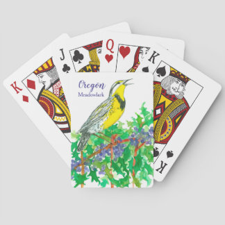 Baraja De Cartas Uvas de aves de orégano de recuerdo de orregón
