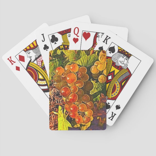 Baraja De Cartas Uvas en la vid (Reverso)
