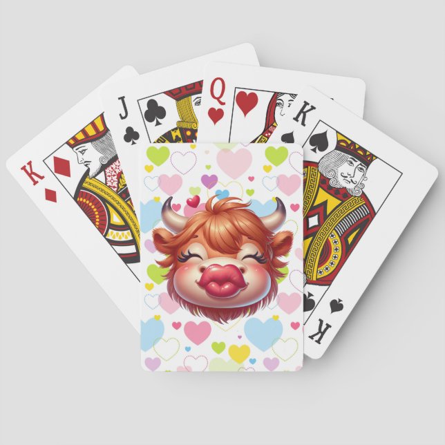 Baraja De Cartas Vaca besándose (Reverso)
