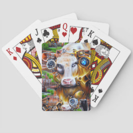 Baraja De Cartas Vaca cibernética de vapor
