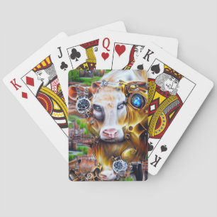 Baraja De Cartas Vaca cibernética de vapor