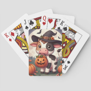 Baraja De Cartas Vaca de bruja de Halloween