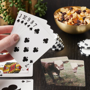 Baraja De Cartas Vaca de crema marrón